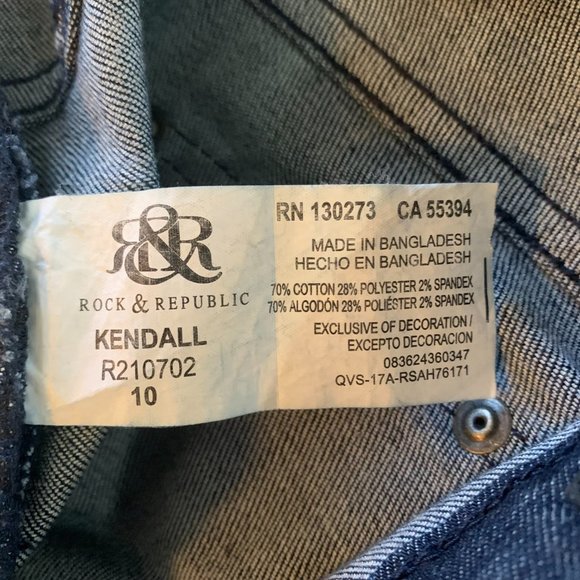 Rock & Republic Kendall Dark Wash Jeans Size 10 - Picture 9 of 10